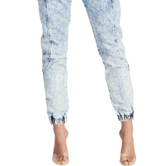 RETROFÊTE Myla Acid Wash Cropped acid-wash high-rise tapered jeans size 28 - Picture 14 of 15